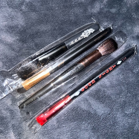 Lot of 4 New Makeup Brushes Luxie Sm Contour, Luxie Eye Brush, Skone Lg Shadow - Picture 2 of 6